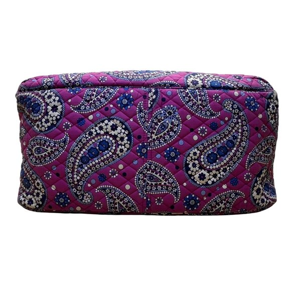 Vera Bradley Women’s Pink Quilted Paisley Print Shoulder & Handheld Duffle Bag - Picture 6 of 13